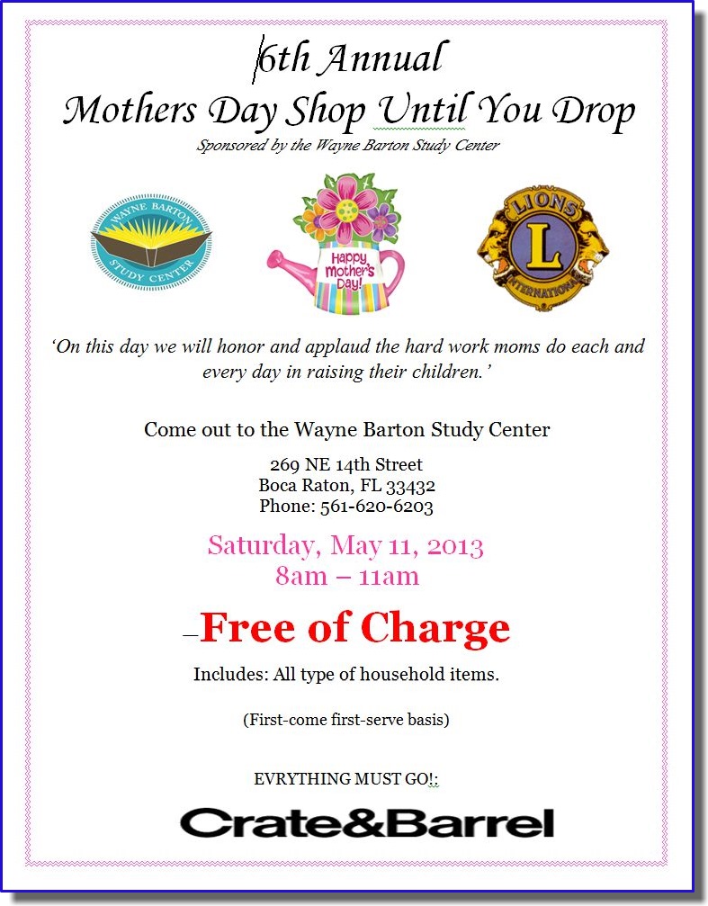 Mother's Day 2013 Flyer
