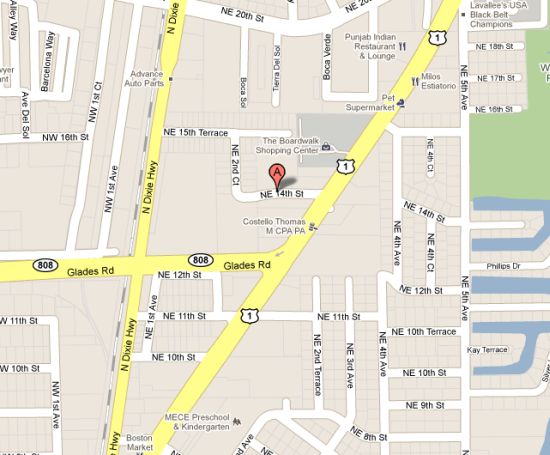 Map to Wayne Barton Study Center